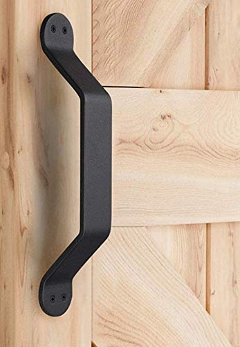 Fpz Black Door Pull Handle Barn Door Handle Pull Set (1 Pack) | 7-1/2\