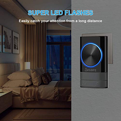 Wireless Doorbell, Plug in Door Bell 2 Receivers 1 Push Button Cordless