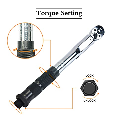 Digital Adjustable Torque Wrench 5-25Nm - 30mm Open End, Clicking Wrench For Plumbing, Auto Repair, HVAC, With Tool Box