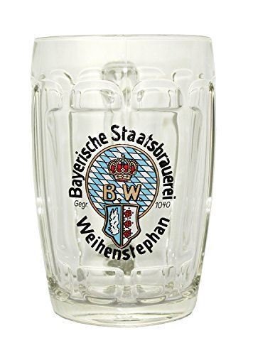 Weihenstephan German Beer Stein Glass Mug 0.5 Liter