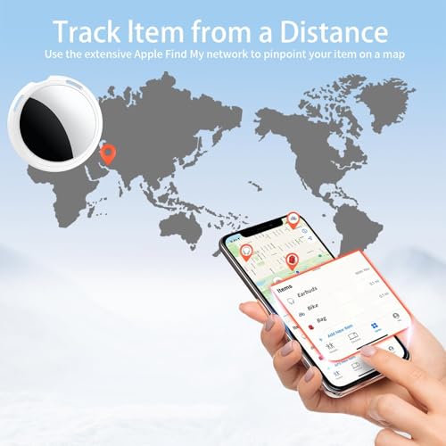 2 Pack Air Tracker Ta g Pair with Apple Find My(iOS Only) Bluetooth Smart Key Finder Item Locator Waterproof Finder for Pet Wallet Backpack Dog (White 2 Pack)