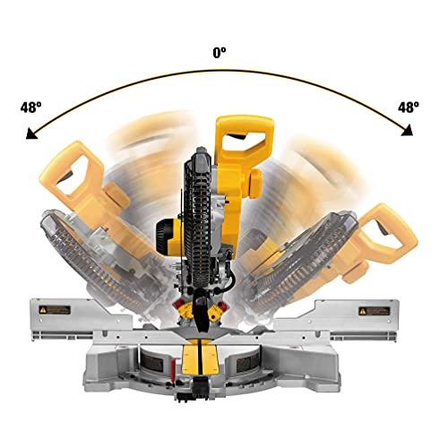 DEWALT Miter Saw, 12 Inch Double Bevel Sliding Compound, Stainless