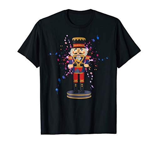 Nutcracker T-ShirtsNutcracker Watercolor Paint Splatter T Shirt T-ShirtOEKO-TEX STANDARD 100