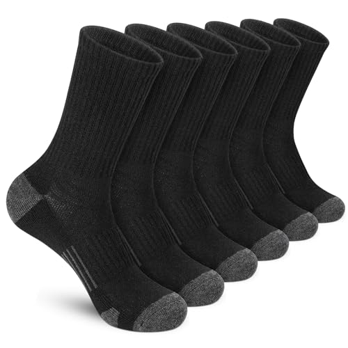 Felicigeely Athletic Crew Socks Cushion Running Socks Performance Breathable Sports Socks for Men