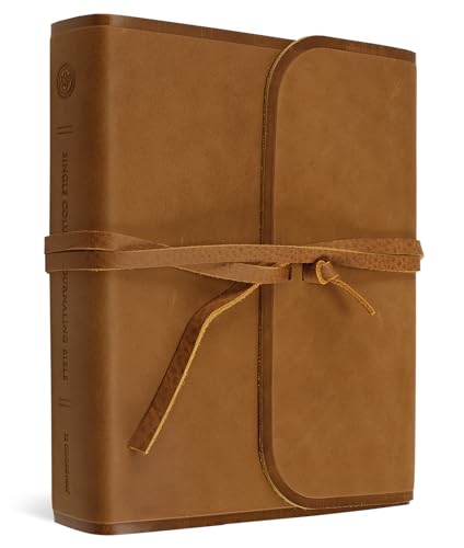 ESV Single Column Journaling Bible (Natural Leather, Brown, Flap with Strap)