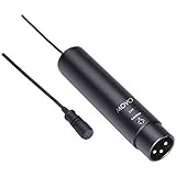 Movo LV4-C XLR Phantom Power Lavalier Cardioid Microphone, with Lapel Clip and Windscreen