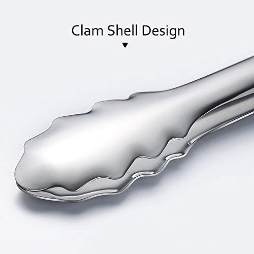 WELTPACKEN Air Fryer Food Tongs, Kitchen Food Tongs, Non-Stick Stainless Steel, Unique Locking Mechanism – Perfect for Picking Bread, Salads, Barbecue, Pasta, etc