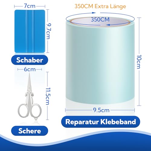 AVAKY Swimming Pool Repair Tape Kit, 10 x 350 cm Underwater Adhesive Tape for Swimming Pool, Transparent, PVC Patches for Pool, Accessories for Swimming Pool Above Ground for Inflatable Mattress Liner