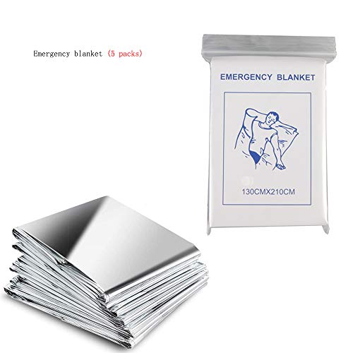 new Hope 82" x 62" Extra Large Emergency Blanket, 5 Packs, Survival