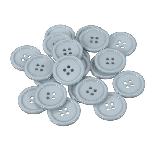 uxcell 22Pcs 6/5"(30mm) Gray Round Resin Button for Handmade Sewing at Amazon