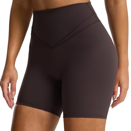 Aoxjox Siren Workout Biker Shorts for Women Tummy Control High Waisted Hidden Scrunch Athletic Gym Yoga Short 5