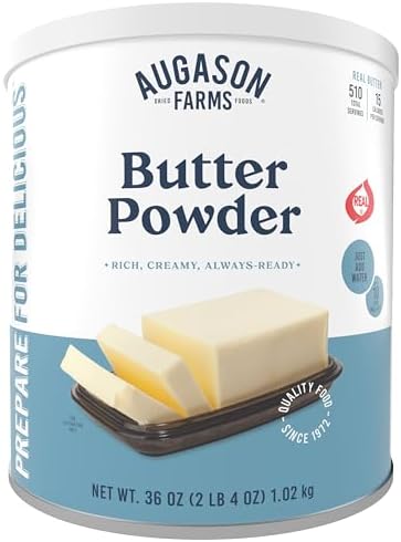 Butter Powder Can, Gluten Free Salted Butter for Cooking, Baking & Everyday Use, 510 Servings, 10 Year Shelf Life Emergency Food Supply - Shelf Stable Dehydrated Food