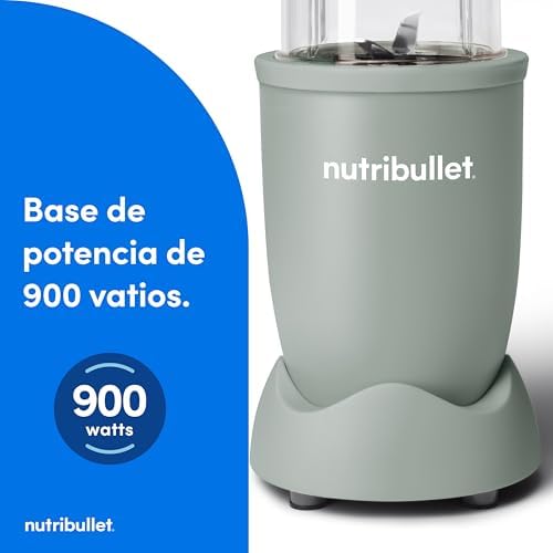 Pro 900 - Batidora Personal Multifunción, Blender Frutas y Verduras, Diseño Compacto, Fácil de Usar y Limpieza Rápida, Extracción de Nutrientes, 900W, Mineral Verde Oliva (NB904MAJD)
