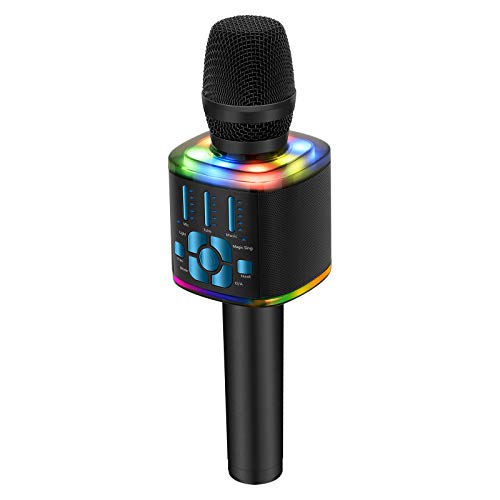 BONAOK 2021 Wireless Bluetooth Karaoke Microphone with Magic Voice