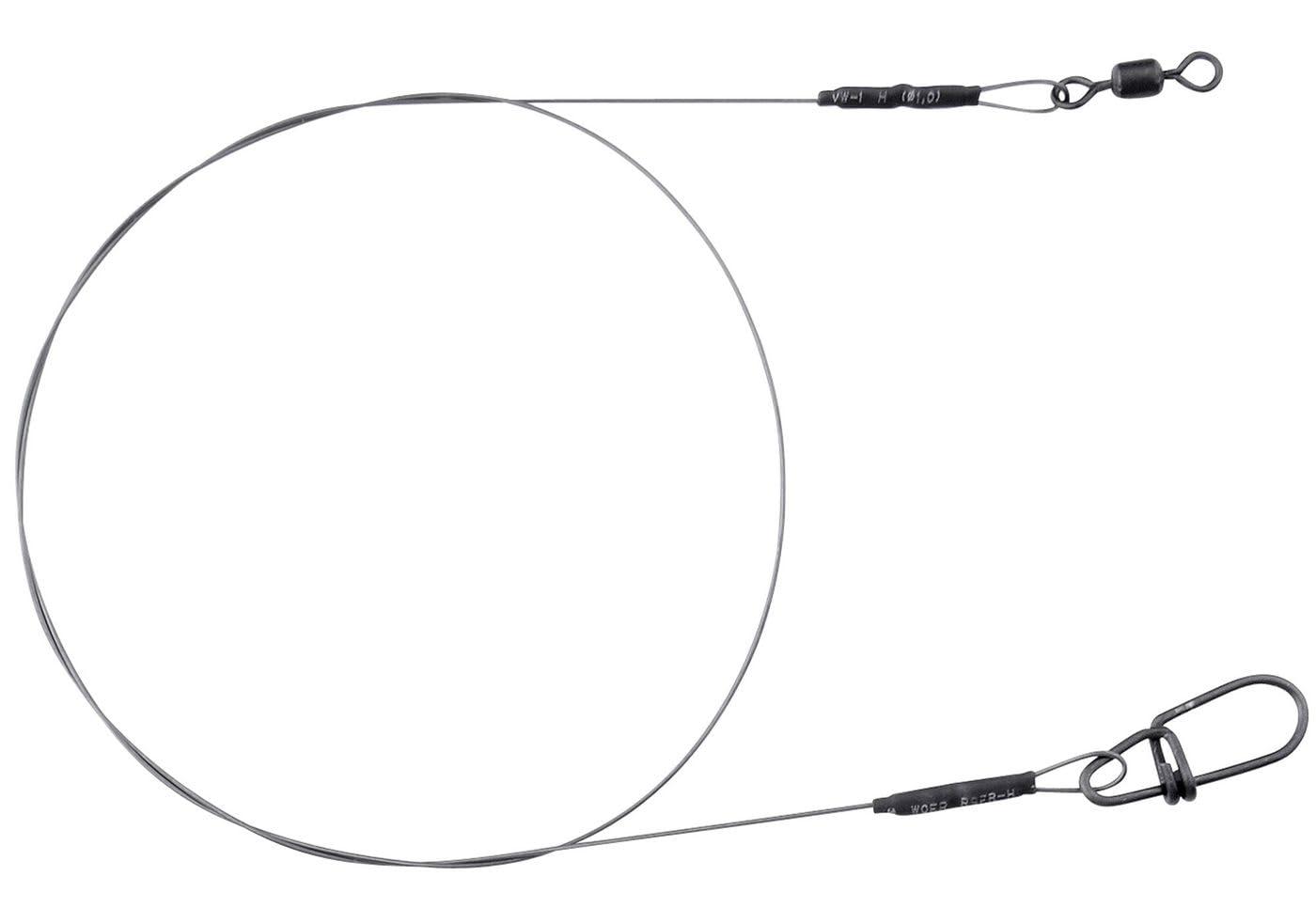 Spro Leader 1x1 Titanium, Spinnaker for Spin Fishing, Matte Black, Predatory Fish Leader, Pike Leader, 40cm / 0.40mm / 15kg - 33lb