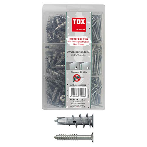 TOX plasterboard dowel assortment Indoor Box Plus 180 pcs, 1 piece, 094901113