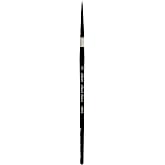 Silver Brush Limited Black Velvet Round Watercolor Paintbrush, Size 2 | Gouache, Inks, Dyes, Short Handle, Pointed Bristle, Soft Synthetic and Squirrel Mix, Superb Paint Absorbency, Smooth Strokes