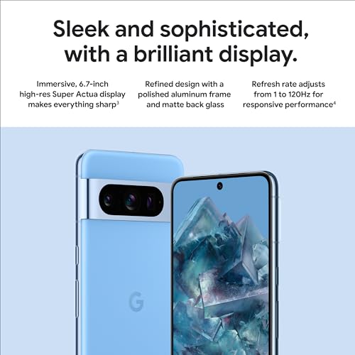 Google Pixel 8 Pro Unlocked Android Smartphone with Telephoto Lens and Super Actua Display