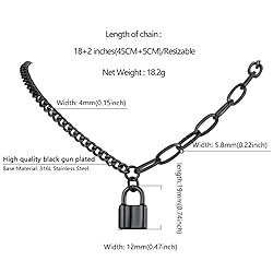 FindChic Customized Necklace for Women, Black