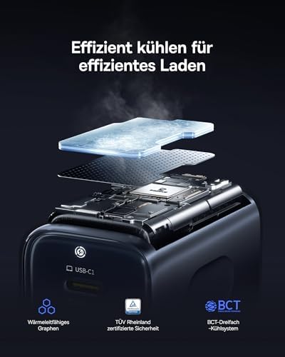 Picogo USB C Ladegerät 67W, Mini 3-Ports USB C Netzteil, PD Ladegerät mit PPS, GaN Schnellladegerät kompatibel mit iPhone 17/16/15/14 Air Pro Max, MacBook Pro/Air, iPad, Laptop,Galaxy S25