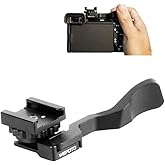 WEPOTO A6 Series Camera Thumb Grip for Sony A6000 A6100 A6200 A6300 A6400 A6500 A6600 A6700, Hot Shoe Protector with Cold Shoe Mount, Patent Locking Design