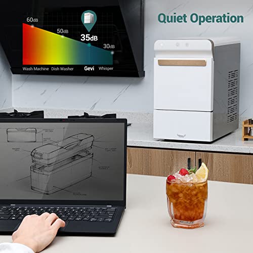 Gevi Household V2.0 Countertop Nugget Ice Maker Self Cleaning Pellet