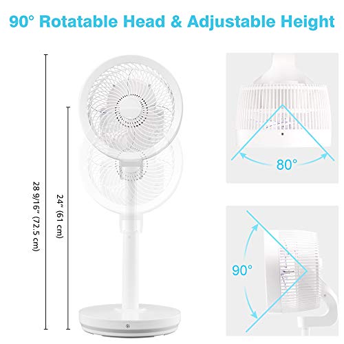 Air Circulator Fan Oscillating Pedestal Fan Remote Control Stand