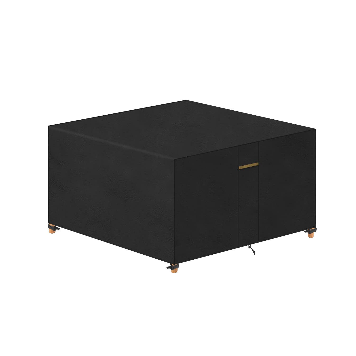 VANSHEIM Outdoor Furniture Covers Waterproof Table Covers for Garden Furniture Small with Water Resistant Windproof Anti-UV Heavy Duty Oxford Fabric Square Garden Cover 125x125x74cm