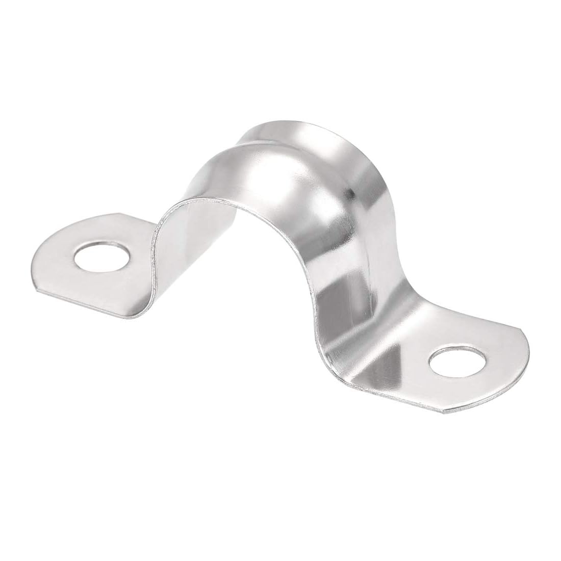 MACHSWON 20mm(0.8") Rigid Pipe Strap 2 Holes U Bracket Cable Clamp, 201 Stainless Steel Tension Tube Clip Conduit Clamp Hanger 16pcs