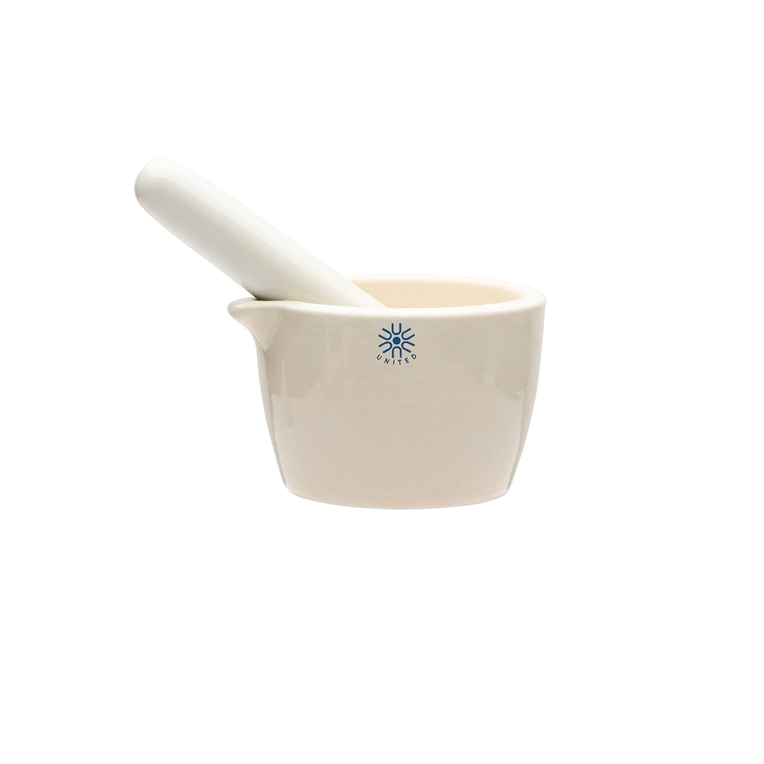 United Scientific™ JMD070 Mortar & Pestle Set, Porcelain, Capacity 70mL (2.5oz)