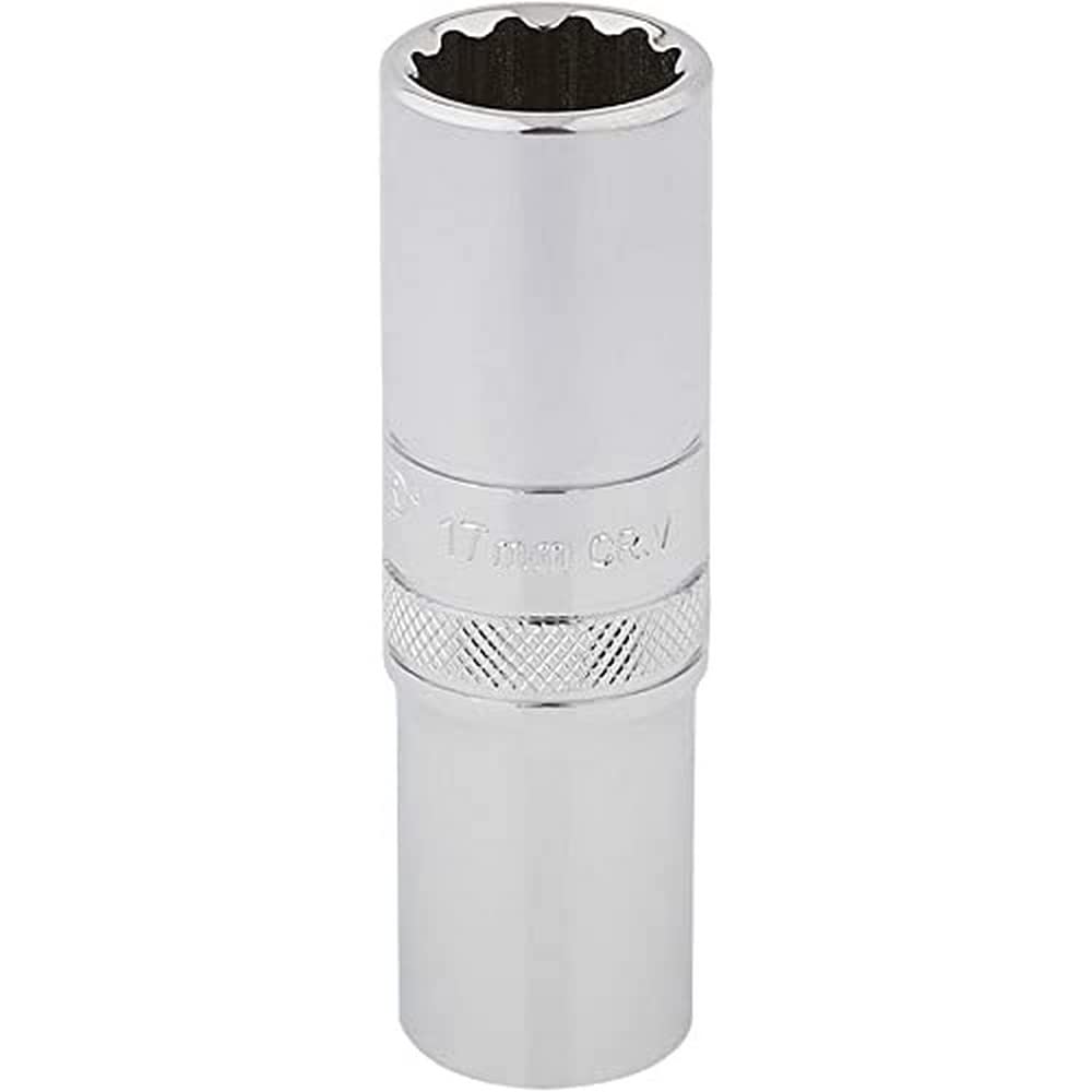 Draper 33735 1/2" Square Drive Hi-Torq 12 Point Deep Socket, 17mm Size