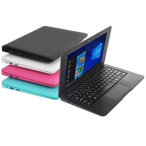 Bigmachine Windows 10 Laptop Mini 10.1 Inches 32 GB French AZERTY Keyboard Ultra Thin and Lightweight Netbook Quad Core PC HDMI Webcam Netflix Youtube (Black)