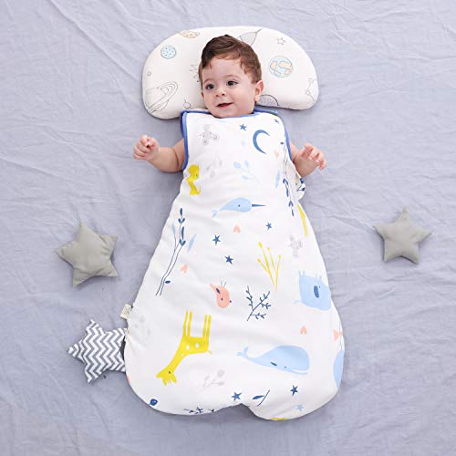 Mosebears Sleep Sack Baby Wearable Blanket with 2Way Zipper,2.5 TOG