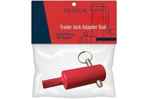 KOUMPO EZ-Crank Jack Adapter Tool for 1′ Handle Studs,10x Faster Trailer Jack Operation, Heavy Duty Adapter for Timpte, Dump, Flatbed and Livestock Trailers（1pc）