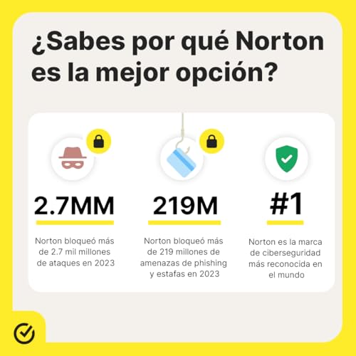 Norton 360 Deluxe - Software Antivirus para 5 Dispositivos con VPN, Copia de Seguridad de 50GB para PC, Control Parental y más [Windows, MacOS, Android, iOS] [Edición de América Latina y Caribe]