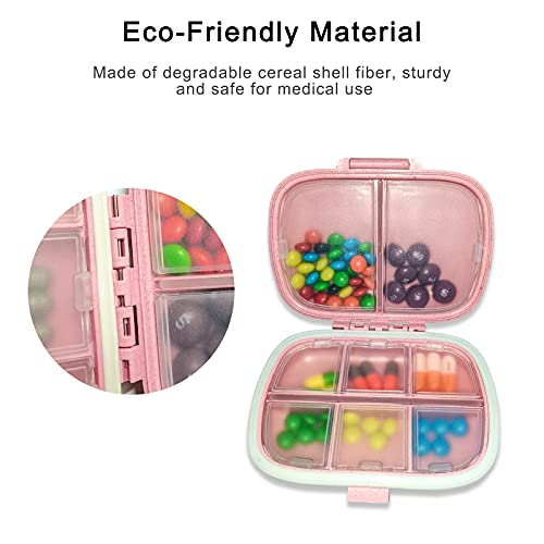 Travel Medicine Container,Moisture Proof Pill Sorter for Purse Pill Organizer,Portable Medicine