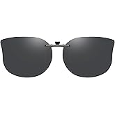 CAXMAN Cat Eye Clip On Sunglasses for Women Polarized Lens Compact Fit Non Flip Up