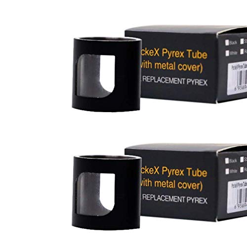 Aspire Pockex AIO Replacement Glass with Metal Cover x 2 (Black)