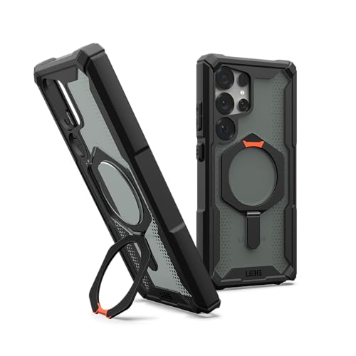 URBAN ARMOR GEAR UAG - Funda diseñado para Samsung Galaxy S25 Ultra Plasma XTE - Compatible con Carga magnética, Estuche con Soporte, Color Negro/Naranja