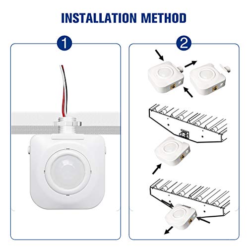 ECOELER Ceiling Occupancy Motion Sensor Switch, High Bay Fixture Mount 360° Ceiling Automatic