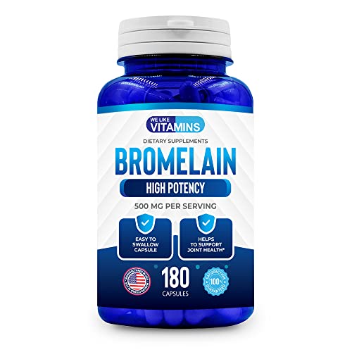 We Like Vitamins Bromelain 500mg Capsules 2400GDU/g Organic