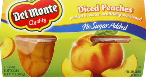 DEL MONTE, DICED PEACHES, 3.75 OZ, 4 CT