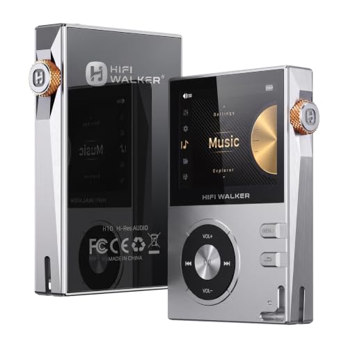 HIFI WALKER H10 Silver MP3 Player with Bluetooth, 128GB HiFi Music Player