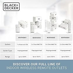 BLACK+DECKER Wireless Remote-Control Outlet, Pack