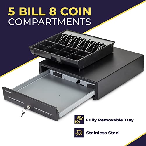 USB Cash Register Drawer 16", POS and Windows PC Trigger, 5 Bill/8 Coin