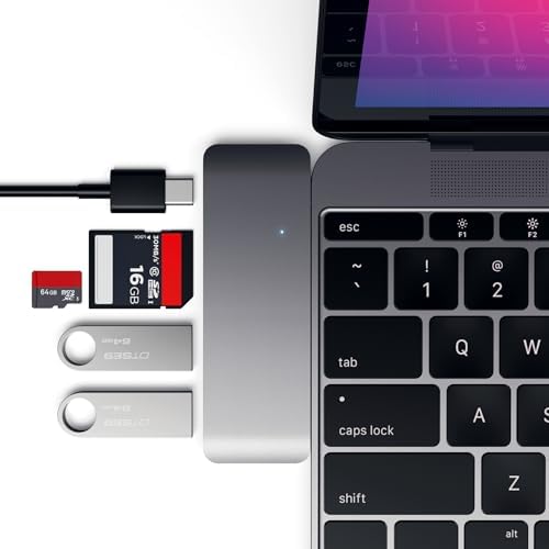 Hub USB C 5 in 1 Combo, USB C Dati e Ricarica, Grigio Siderale