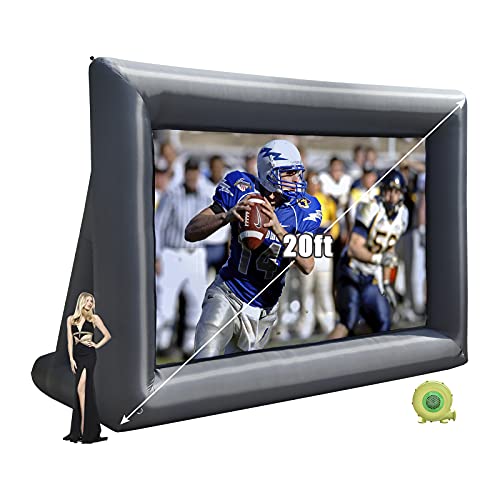 Easyzon Jumbo Inflatable Projector Screen 20 feet Outdoor Indoor Mega