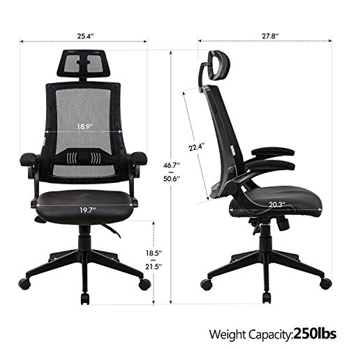 KADIRYA High Back Ergonomic Mesh Office Chair, Ergonomic Rolling Swivel