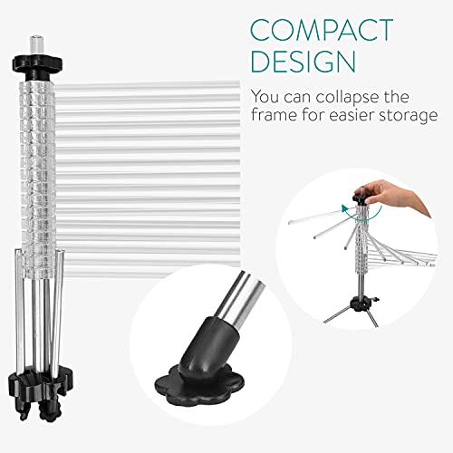 Navaris Collapsible Pasta Drying Rack Tall Spaghetti Noodle Dryer