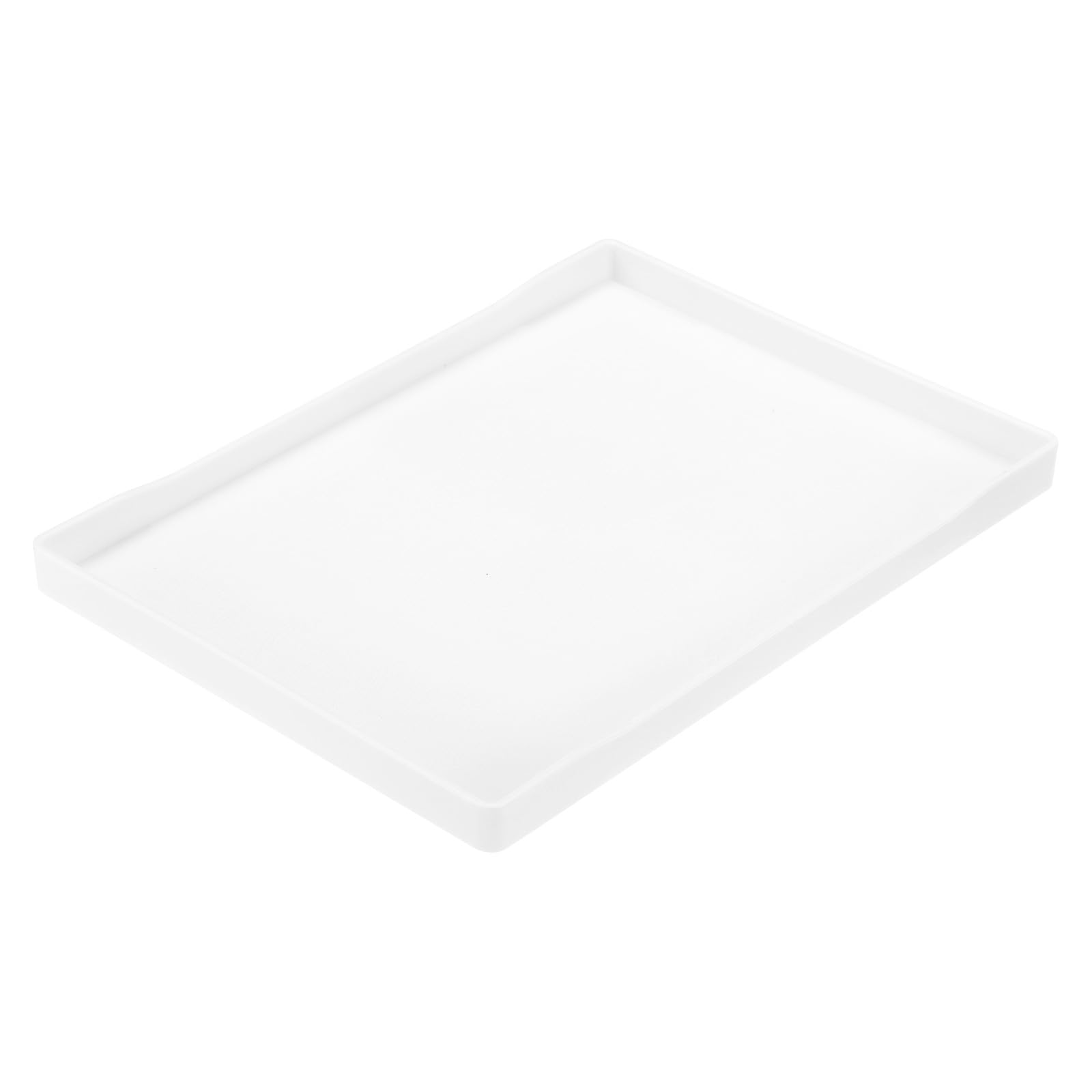 uxcell Serving Tray Small White Mini Tray 7" x 9.5" Plastic Rectangular Wooden Serving Trays Decorative Ottoman Platter for Breakfast Kitchen Bathroom